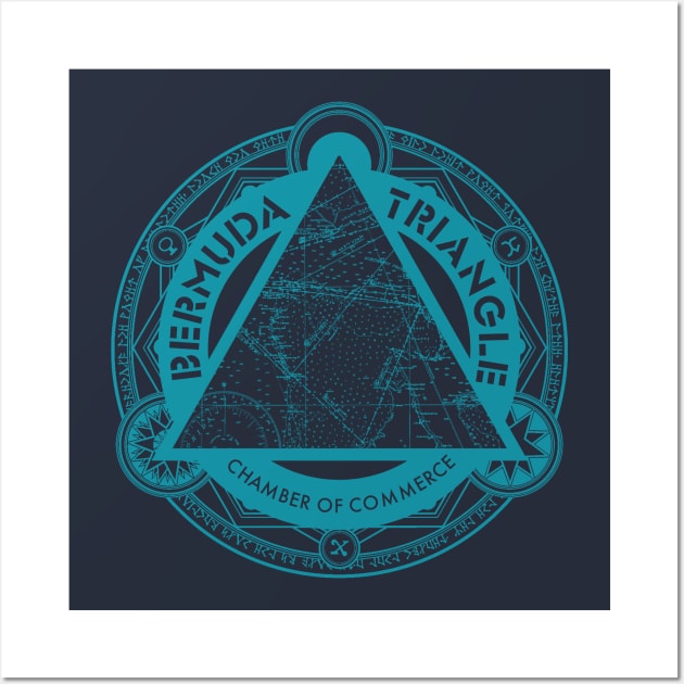 Bermuda Triangle Chamber of Commerce Wall Art by MindsparkCreative